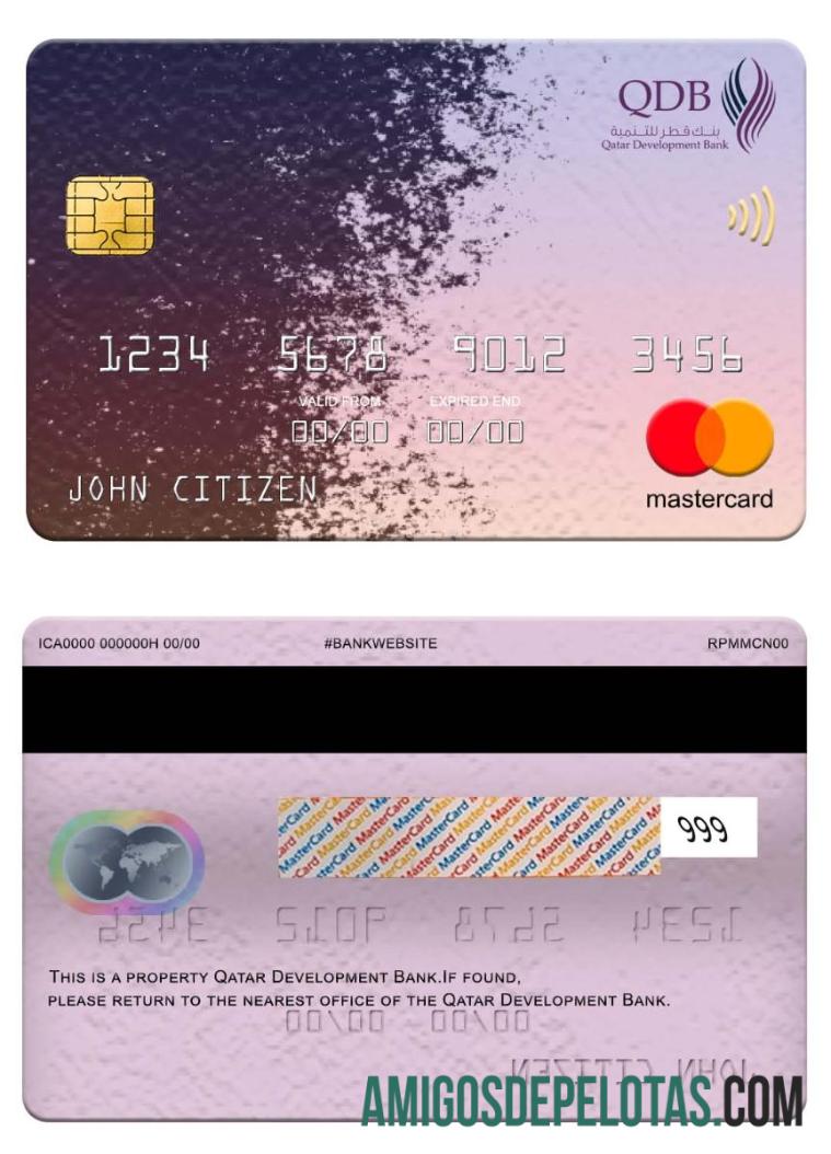 Qatar Development Bank Mastercard sample